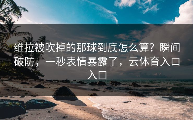 维拉被吹掉的那球到底怎么算？瞬间破防，一秒表情暴露了，云体育入口入口