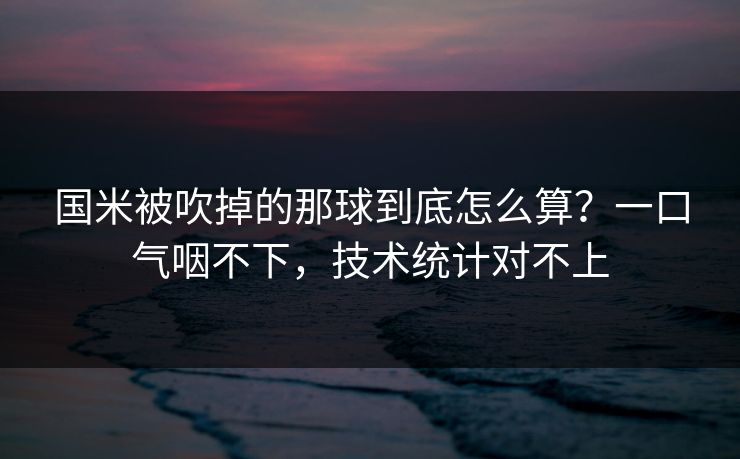 国米被吹掉的那球到底怎么算?一口气咽不下,技术统计对不上 国米被吹掉的那球到底怎么算?一口气咽不下,技术统计对不上